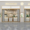 Customized Modern Luxury Glass Jewelry Display Showcase with LED Lighting for Jewelry Stores