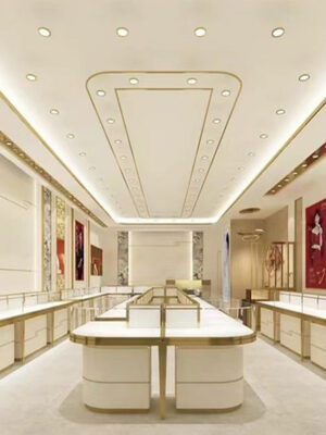 Shop Design Custom Jewellery Display Cabinet Luxury Fine Jewelry Shop Counter