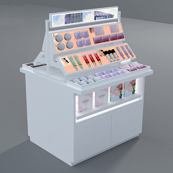 Skin Care Makeup Display Cabinet Beauty Lipstick Sample Nail Art Retailer Display Cabinets Shelf