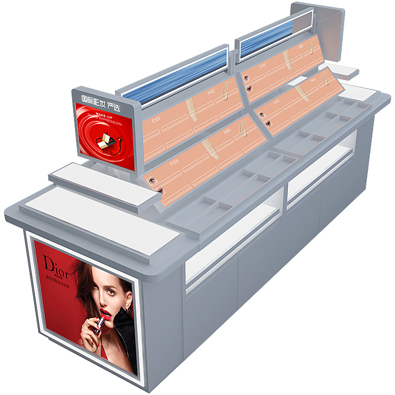 Skin Care Makeup Display Cabinet Beauty Lipstick Sample Nail Art Retailer Display Cabinets Shelf