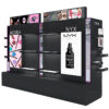 Customized Double-sided Makeup Island Display Shelf for Duty-free Shops Showcasing Cosmetics and Beauty Products