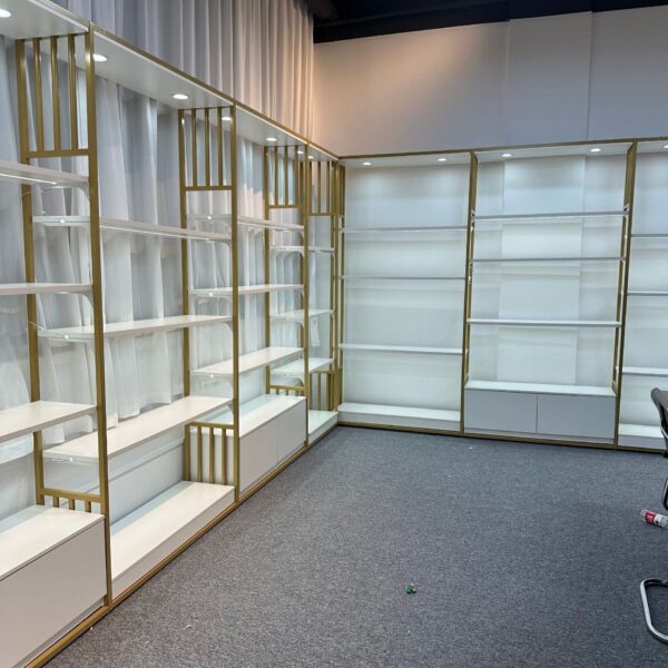 Skincare Store Furniture Wood Perfume Boutique Interior Design Cosmetic Display Showcase for Makeup Shop