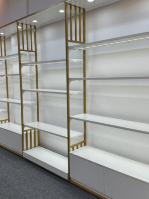 Skincare Store Furniture Wood Perfume Boutique Interior Design Cosmetic Display Showcase for Makeup Shop