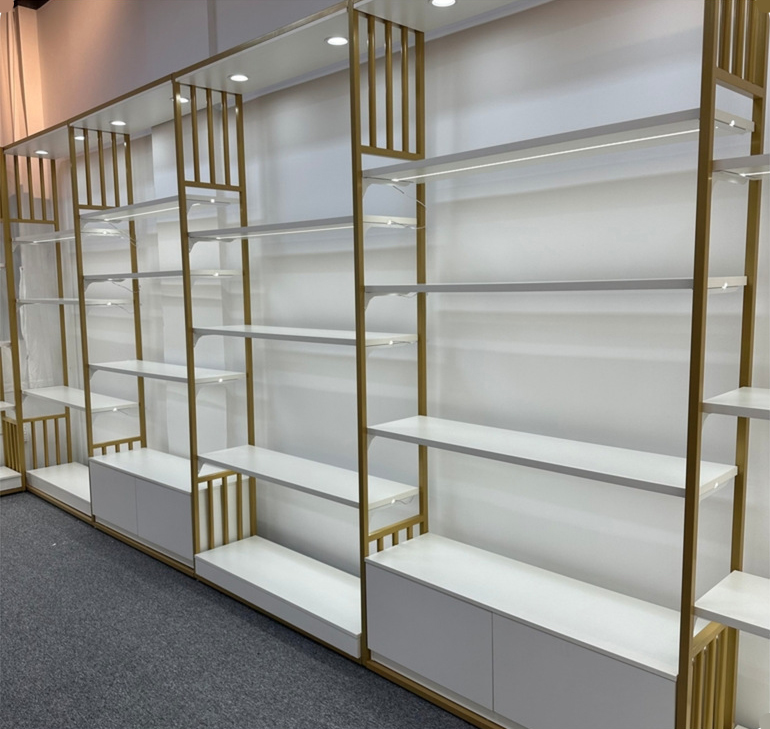Skincare Store Furniture Wood Perfume Boutique Interior Design Cosmetic Display Showcase for Makeup Shop