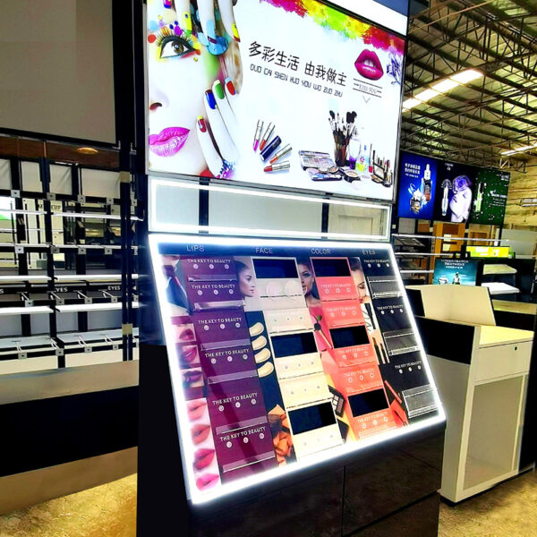 Cosmetic display cabinet back cabinet small universal beauty counter shelf display rack