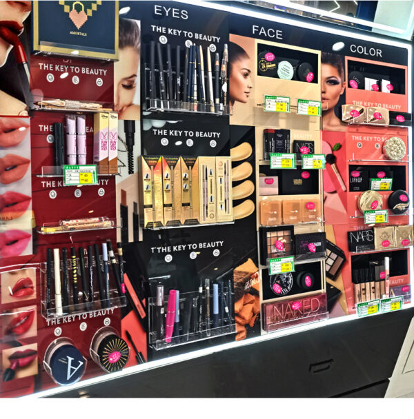 Cosmetic display cabinet back cabinet small universal beauty counter shelf display rack