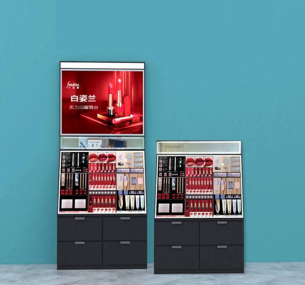 Cosmetic display cabinet back cabinet small universal beauty counter shelf display rack
