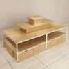 New Style Metal Wood Cosmetic Display Cabinet Makeup Counter Stacking Shelves Supermarket Use
