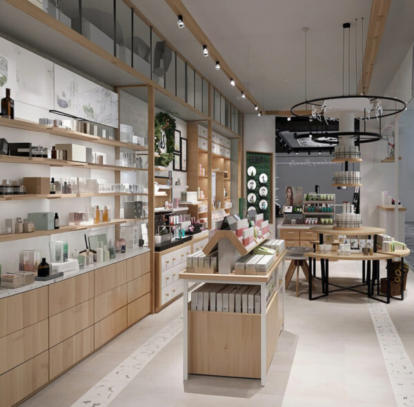 Popular Shopping Mall Specialty Store Perfume Beauty Skincare Display Shelf Cabinet