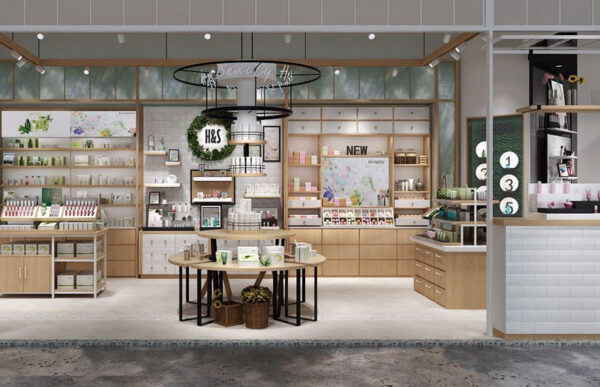 Popular Shopping Mall Specialty Store Perfume Beauty Skincare Display Shelf Cabinet