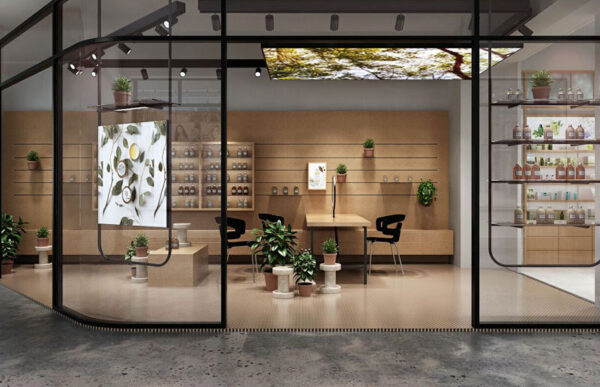 Popular Shopping Mall Specialty Store Perfume Beauty Skincare Display Shelf Cabinet