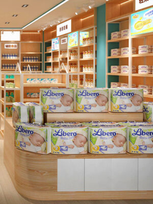 Supermarket Maternal Infant Store Display Cabinets Milk Powder Cosmetic Store Display Shelves