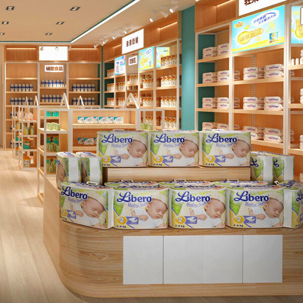 Supermarket Maternal Infant Store Display Cabinets Milk Powder Cosmetic Store Display Shelves