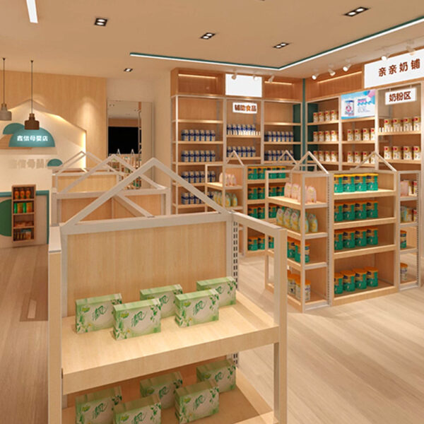 Supermarket Maternal Infant Store Display Cabinets Milk Powder Cosmetic Store Display Shelves