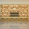 European Style Multi-function High-End Wine Cabinet & Rack with Lights Wine Display Cabinet Supermarket Cabinet