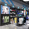 Hot Custom Modern Sports Rack Display Fashionable Retail Sneaker Shop Furniture Decoration Trendy Sport Shop Interior Design