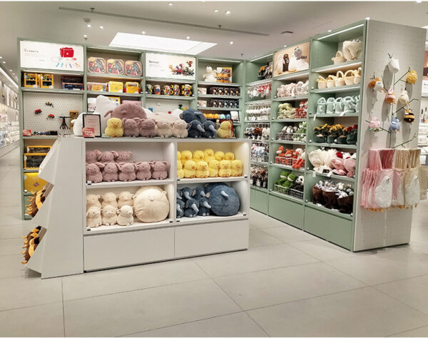 Customized Steel Display Cabinet for Supermarket Shelves Shopping Mall Grocery Boutique Toy Store Household Appliances Cosmetics