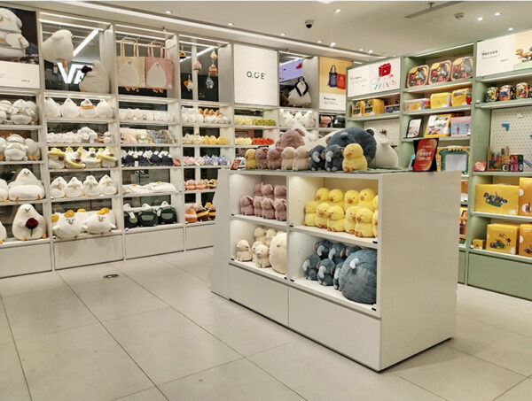 Customized Steel Display Cabinet for Supermarket Shelves Shopping Mall Grocery Boutique Toy Store Household Appliances Cosmetics