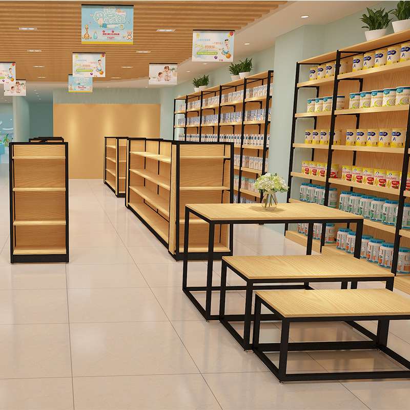Maternal Infant Supermarket Shelf Hanging Dual-purpose Diaper Display Rack Pregnant Infant Children's Shelf Store Design