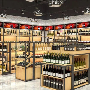 Wholesale Shop Design Modern Simple Light Luxury Wine Cabinet & Sideboard with Bar Counter Display Restaurant Use Storage Rack