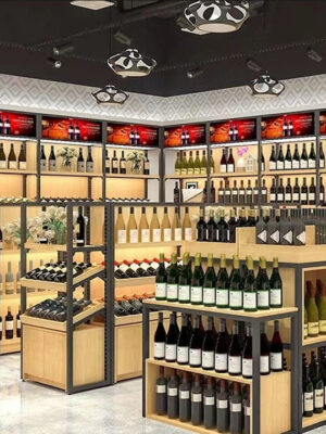 Wholesale Shop Design Modern Simple Light Luxury Wine Cabinet & Sideboard with Bar Counter Display Restaurant Use Storage Rack