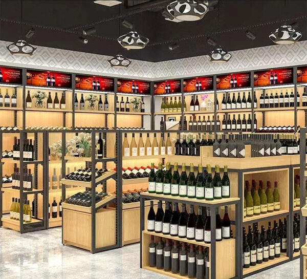 Wholesale Shop Design Modern Simple Light Luxury Wine Cabinet & Sideboard with Bar Counter Display Restaurant Use Storage Rack