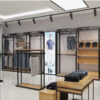 Clothes Store Design High-end Customized Clothing Display Rack Display Cabinets for Men's Business Clothes