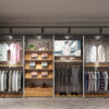 Clothes Store Design High-end Customized Clothing Display Rack Display Cabinets for Men's Business Clothes