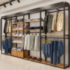 Clothes Store Design High-end Customized Clothing Display Rack Display Cabinets for Men's Business Clothes
