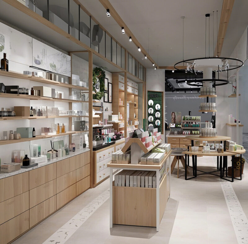 Popular Shopping Mall Specialty Store Perfume Beauty Cosmetics Skincare Daily Necessities Department Store Display Shelf Cabinet