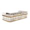 Custom Shopping Mall High-end Luxury Gold Jewelry Display Cabinet Stainless Steel Baking Paint Antique Jade Lamp Shop Fitting