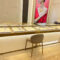 Custom Shopping Mall High-end Luxury Gold Jewelry Display Cabinet Stainless Steel Baking Paint Antique Jade Lamp Shop Fitting