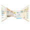 Custom Shoes Bags Display Cabinet Display Racks Special-shaped Arc Design Whole Store Design Shelf Display Showcases