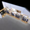 Custom Lingerie Display Cabinet Curved Design Natural Wood Color Lacquered Sleepwear Clothing Shelves