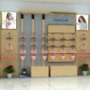 Underwear & Bra Display Cabinet with Curved Design Original Wood Color Baking Finish for Exhibition Shops and Clothing Stores