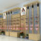 Underwear & Bra Display Cabinet with Curved Design Original Wood Color Baking Finish for Exhibition Shops and Clothing Stores
