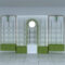 Lingerie Custom Display Cabinet Bra Showcase Curved Green & White Company Showroom Underwear Store Clothing Apparel Display Rack