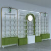 Lingerie Custom Display Cabinet Bra Showcase Curved Green & White Company Showroom Underwear Store Clothing Apparel Display Rack