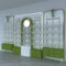 Lingerie Custom Display Cabinet Bra Showcase Curved Green & White Company Showroom Underwear Store Clothing Apparel Display Rack