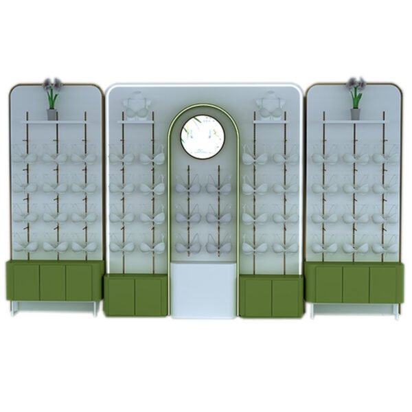 Lingerie Custom Display Cabinet Bra Showcase Curved Green & White Company Showroom Underwear Store Clothing Apparel Display Rack