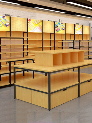 Whole Store Stationery Store Design Shelf Multi-function Display Rack Boutique Bookstore Steel-wood Display Cabinets