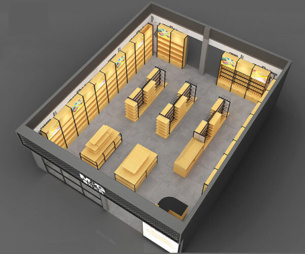 Whole Store Stationery Store Design Shelf Multi-function Display Rack Boutique Bookstore Steel-wood Display Cabinets