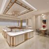 Whole Store Design High-end Department Jewelry Gold Display Cabinet Background Wall Props Lighting Integrated Design
