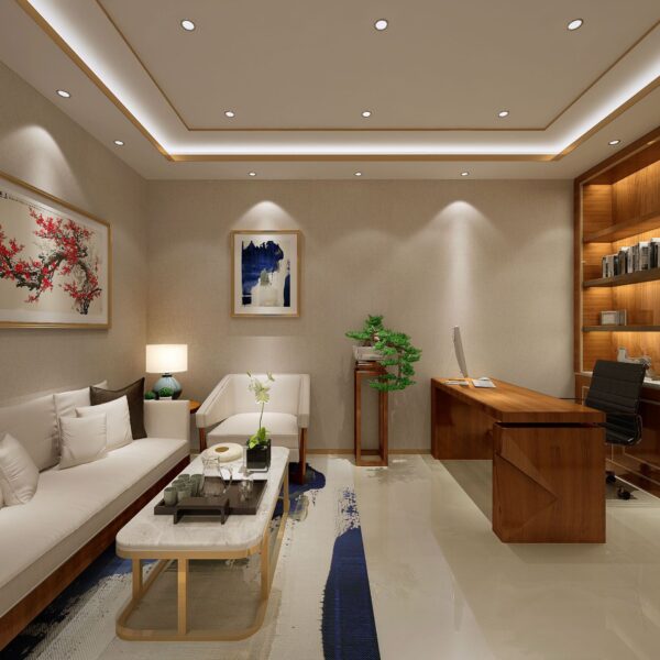 Whole Store Design High-end Department Jewelry Gold Display Cabinet Background Wall Props Lighting Integrated Design