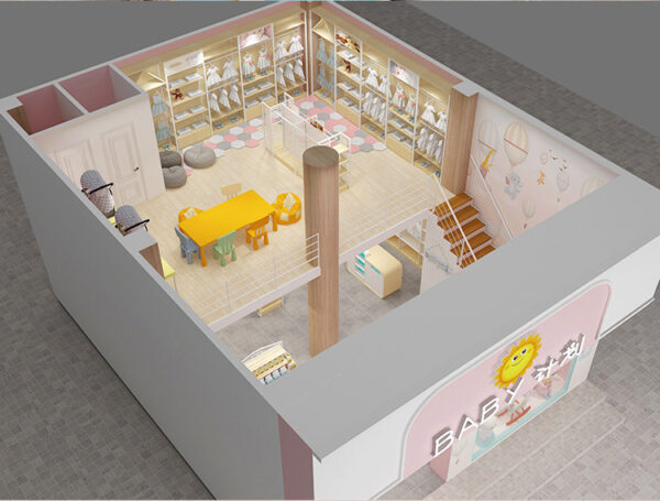 Customized Mother and Baby Store Shelves Storage Racks Multi-layer Milk Powder Diapers Side Cabinets Island Flow Tables