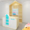 Customized Mother and Baby Store Shelves Storage Racks Multi-layer Milk Powder Diapers Side Cabinets Island Flow Tables