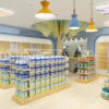 Customized Mother and Baby Store Shelves Storage Racks Multi-layer Milk Powder Diapers Side Cabinets Island Flow Tables