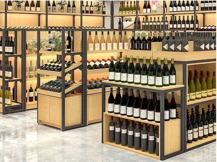 Wholesale Shop Design Modern Simple Light Luxury Wine Cabinet & Sideboard with Bar Counter Display Restaurant Use Storage Rack