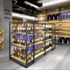 Wholesale Shop Design Modern Simple Light Luxury Wine Cabinet & Sideboard with Bar Counter Display Restaurant Use Storage Rack