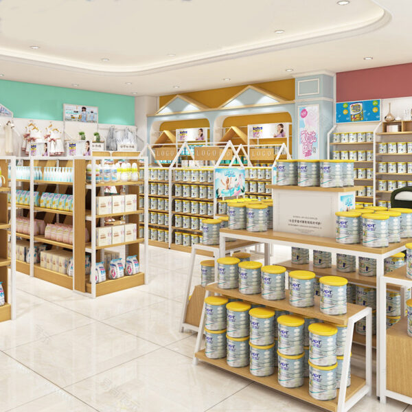 Supermarket Maternity Baby Store Diaper Formula Children's Clothing Boutique Double-Sided Lightweight Steel Display Rack/Cabinet